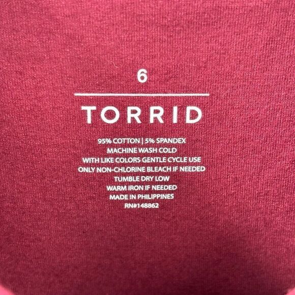 Torrid Zinfandel Foxy Peplum Tank Top Burgundy Size 6X NWT - Picture 2 of 7